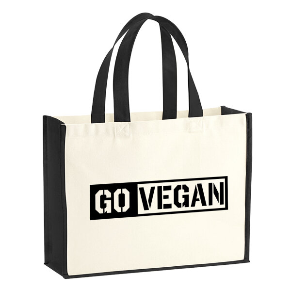 Jutetasche Go Vegan Modern 21 Liter Black