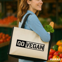 Jutetasche Go Vegan Modern 21 Liter Black