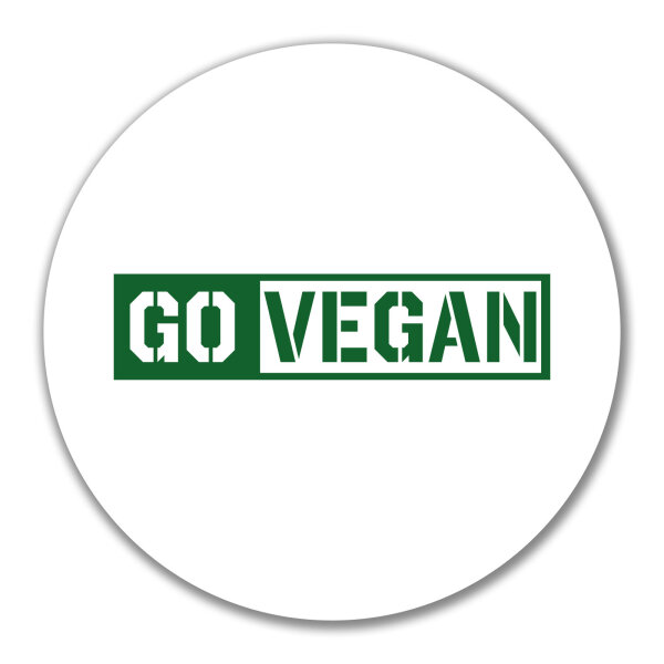 Aufkleber Go Vegan Modern 10cm Sticker