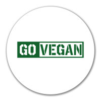 Aufkleber Go Vegan Modern 10cm Sticker