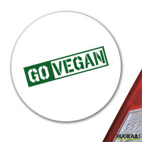 Aufkleber Go Vegan Modern 10cm Sticker