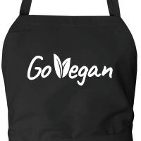 Schürze Go Vegan Blätter