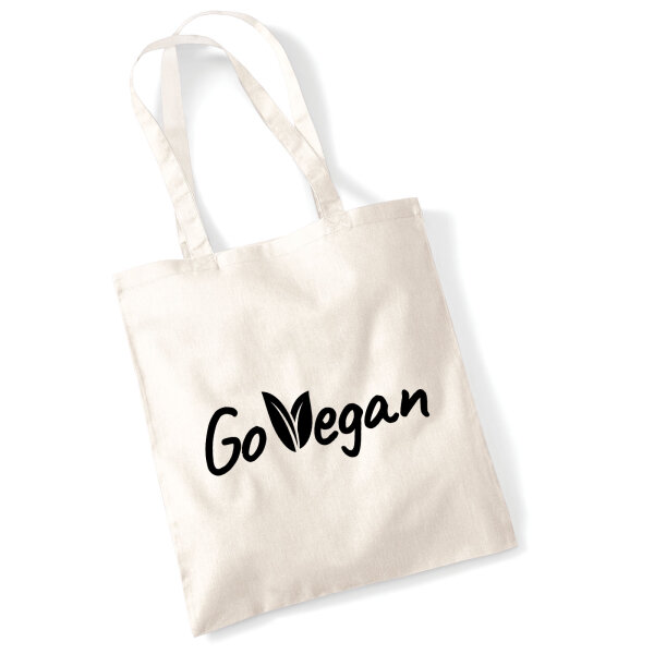 Jutebeutel Go Vegan Blätter 10 Liter