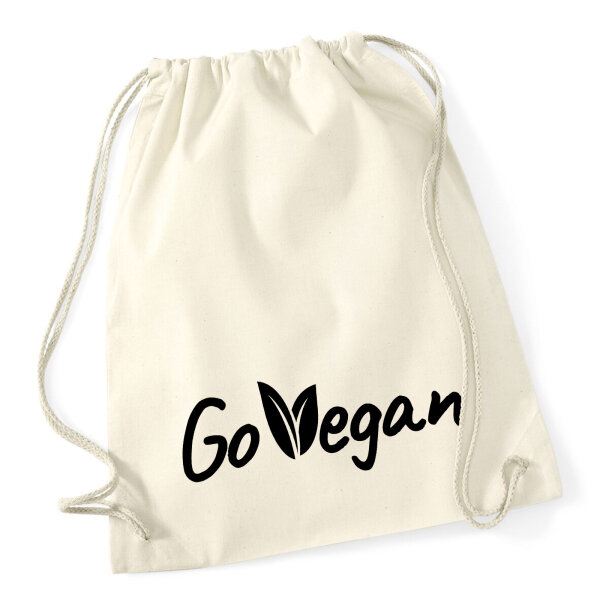 Turnbeutel Go Vegan Blätter 12 Liter