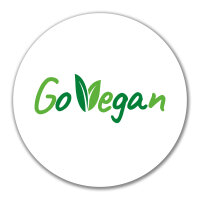 Aufkleber Go Vegan Blätter 10cm Sticker