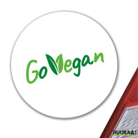 Aufkleber Go Vegan Blätter 10cm Sticker