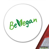 Aufkleber Be Vegan Blätter 10cm Sticker