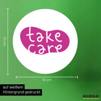 Aufkleber Take Care Batch 10cm Sticker