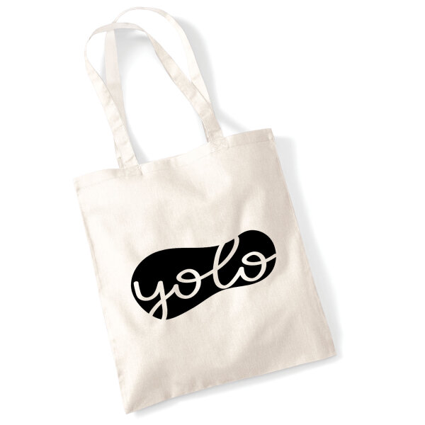 Jutebeutel YOLO you only live once 10 Liter