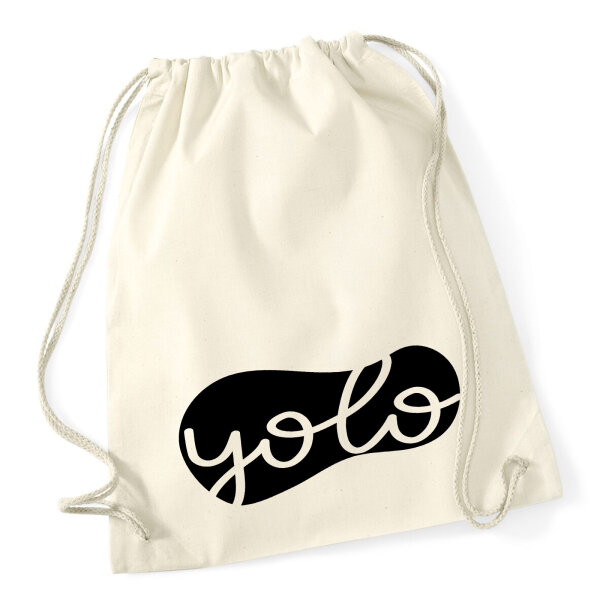 Turnbeutel YOLO you only live once 12 Liter