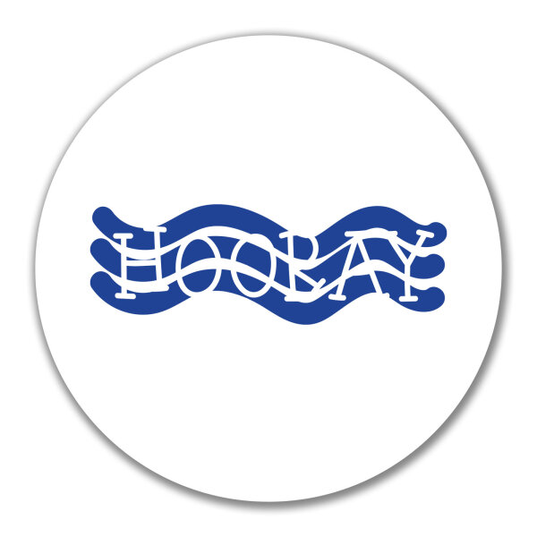 Aufkleber Hooray Hurra  10cm Sticker