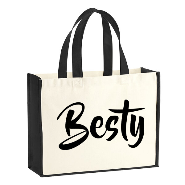 Jutetasche Besty Bestie 21 Liter Black