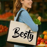 Jutetasche Besty Bestie 21 Liter Black