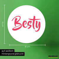 Aufkleber Besty Bestie 10cm Sticker