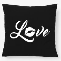 Kissen Love Kuss 40x40cm