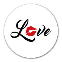 Aufkleber Love Kuss 10cm Sticker