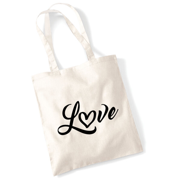 Jutebeutel Love Herz Hearth 10 Liter