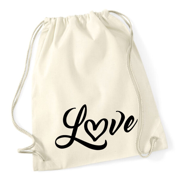 Turnbeutel Love Herz Hearth 12 Liter
