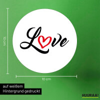 Aufkleber Love Herz Hearth 10cm Sticker