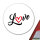 Aufkleber Love Herz Hearth 10cm Sticker
