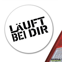 Aufkleber Läuft bei dir Jugendwort 10cm Sticker