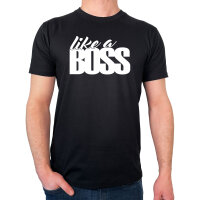 Herren T-Shirt like a Boss Spruch Größe S-3XL