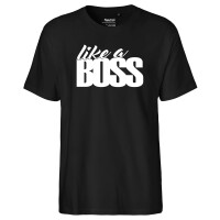 Herren T-Shirt like a Boss Spruch Größe S-3XL