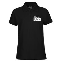 Damen Polo Shirt like a Boss Spruch