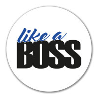 Aufkleber like a Boss Spruch 10cm Sticker