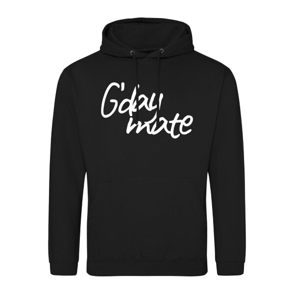 Unisex Hoodie G`day mate Spruch Größe S-3XL