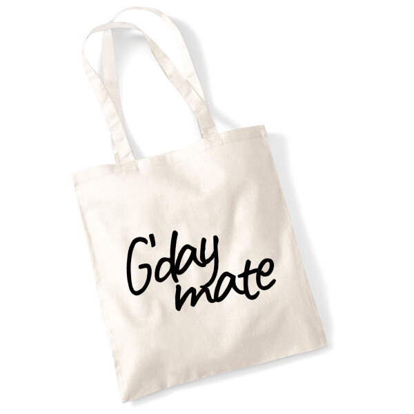 Jutebeutel G`day mate Spruch 10 Liter