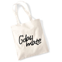 Jutebeutel G`day mate Spruch 10 Liter
