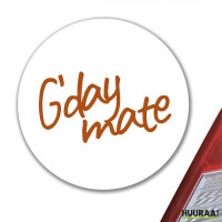 Aufkleber G`day mate Spruch 10cm Sticker