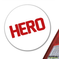 Aufkleber Hero Held 10cm Sticker