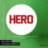 Aufkleber Hero Held 10cm Sticker
