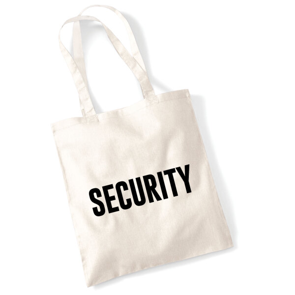 Jutebeutel Security Schriftzug 10 Liter
