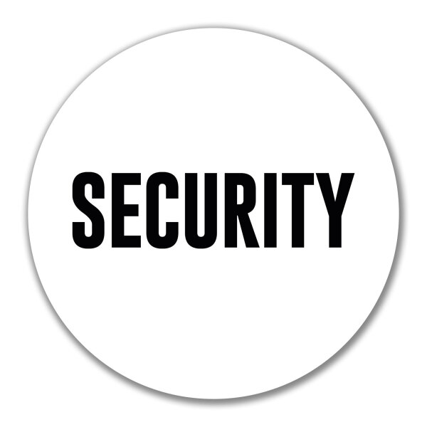 Aufkleber Security Schriftzug 10cm Sticker