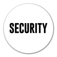 Aufkleber Security Schriftzug 10cm Sticker