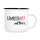 Emaille Tasse Camperin mit Herz in Weiß, 300 ml