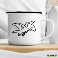 Emaille Tasse Pteranodon Dinosaurier 300ml Vintage Emaille Becher