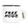 Emaille Tasse Free Hugs Schriftzug 300ml Vintage Emaille Becher