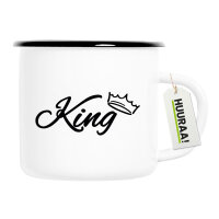 Emaille Tasse King Krone 300ml Vintage Emaille Becher