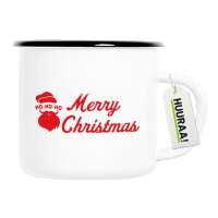 Emaille Tasse Ho Ho Ho Santa Merry Christmas 300ml...