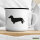 Emaille Tasse Dackel Silhouette 300ml Vintage Emaille Becher