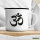 Emaille Tasse Om Symbol 300ml Vintage Emaille Becher