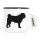 Emaille Tasse Mops Silhouette 300ml Vintage Emaille Becher