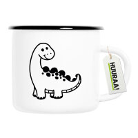 Emaille Tasse Apatosaurus  Dinosaurier 300ml Vintage...