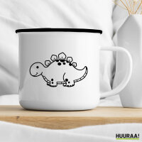 Emaille Tasse Stegosaurus Dinosaurier 300ml Vintage Emaille Becher