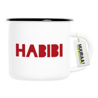 Emaille Tasse Habibi Schatz Freund 300ml Vintage Emaille...