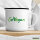 Emaille Tasse Go Vegan Blätter 300ml Vintage Emaille Becher